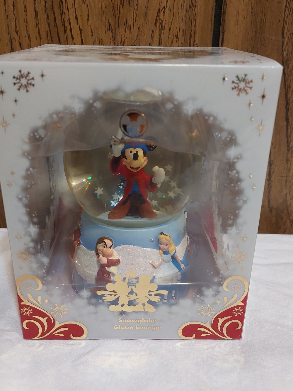 Disney Sorcerers Apprentice Fantasia Mickey Snowglobe -new In Open Box